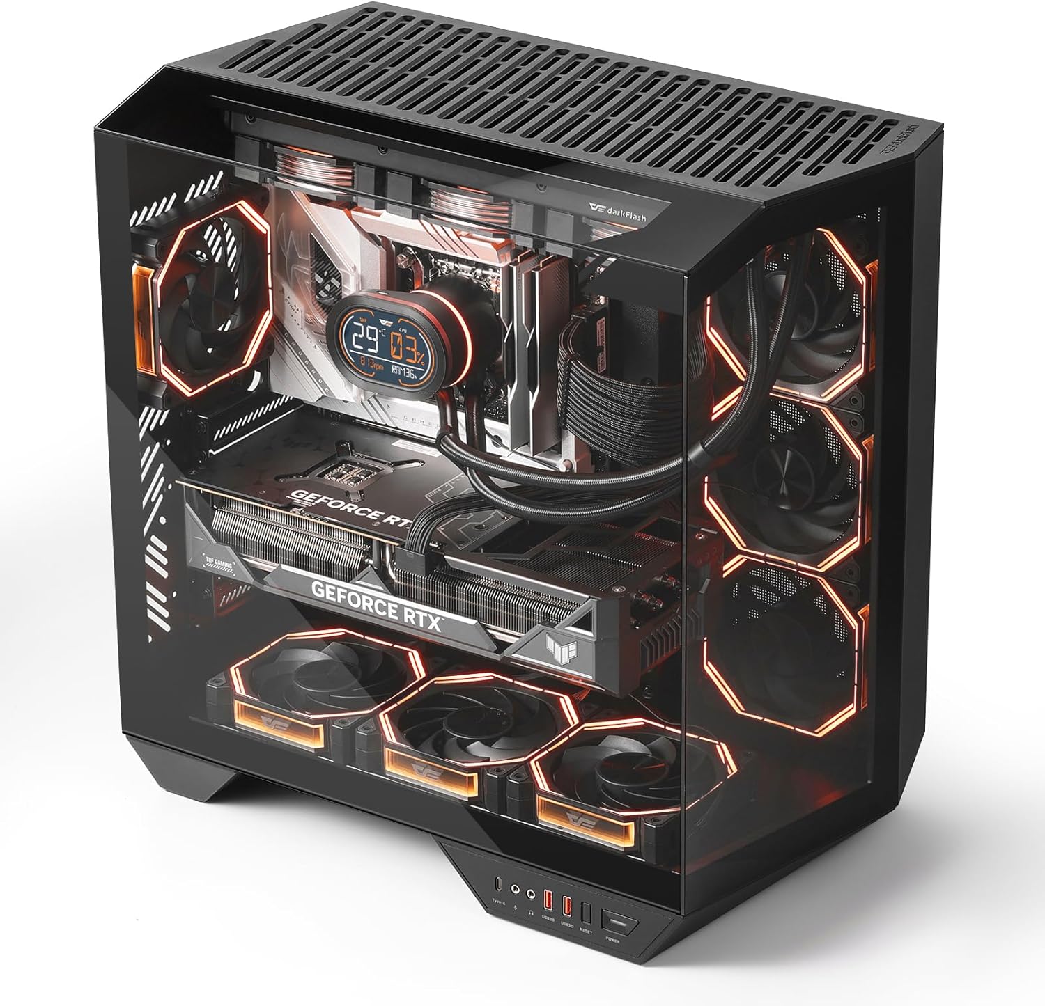 darkFlash DY470 Curved Panoramic PC Case